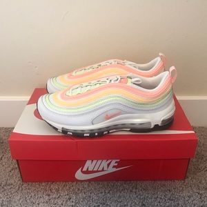 Women’s Air Max 97 in White with Neon Size 6.5